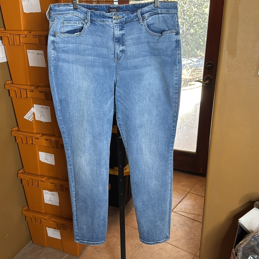 NYDJ Alina Skinny Ankle Jeans In Plus Size Blue Valley Jeans Size 18W - Picture 7 of 10